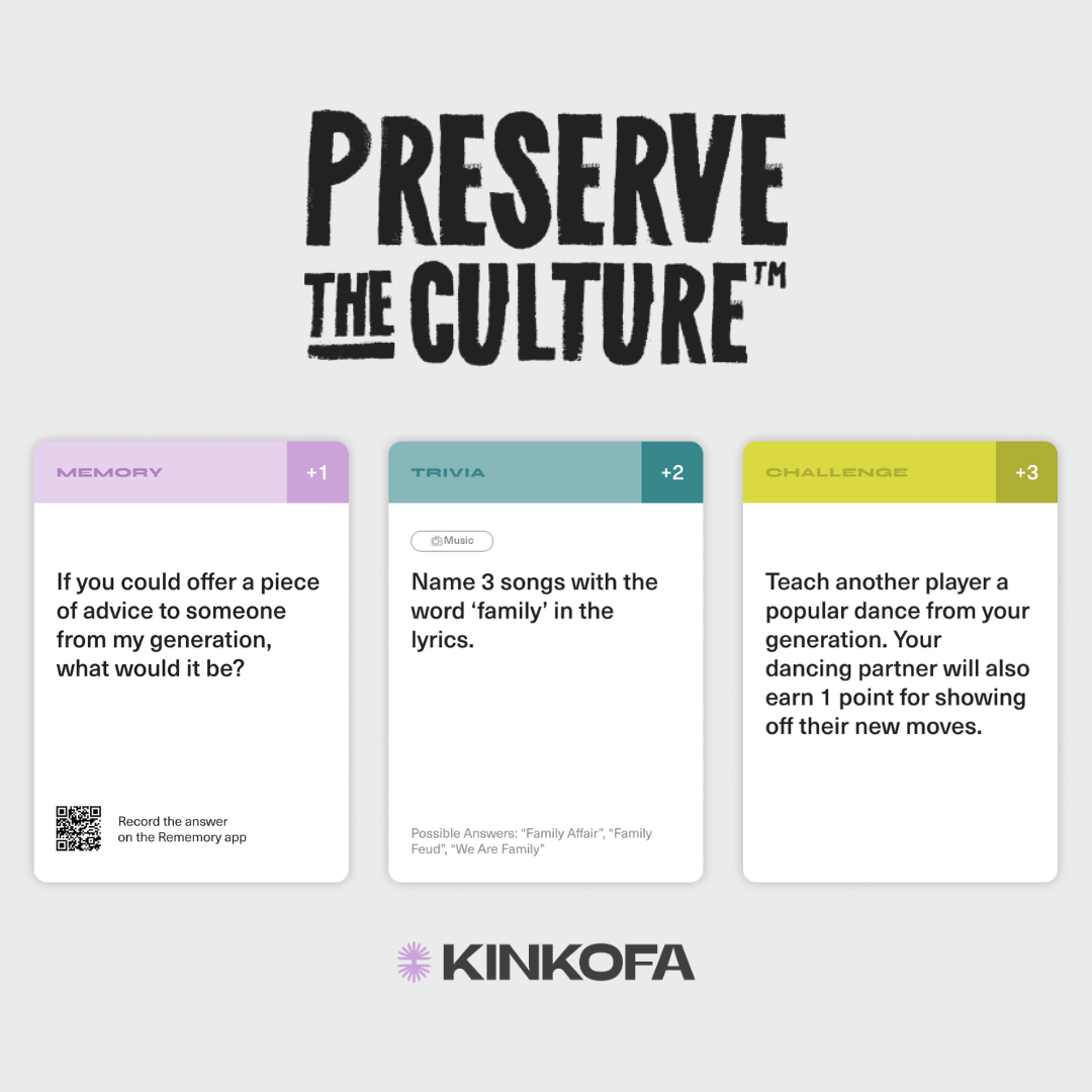 Preserve The Culture Conversation & Family Card Game